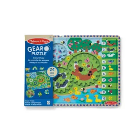 Animal Chase I-Spy Wooden Gear Puzzle