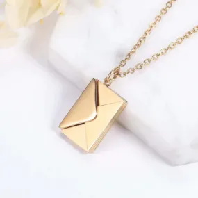 Envelope Design Pendant Necklace