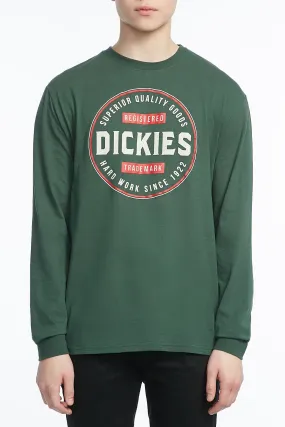 Guys Circle Dickies Logo Long Sleeve Tee