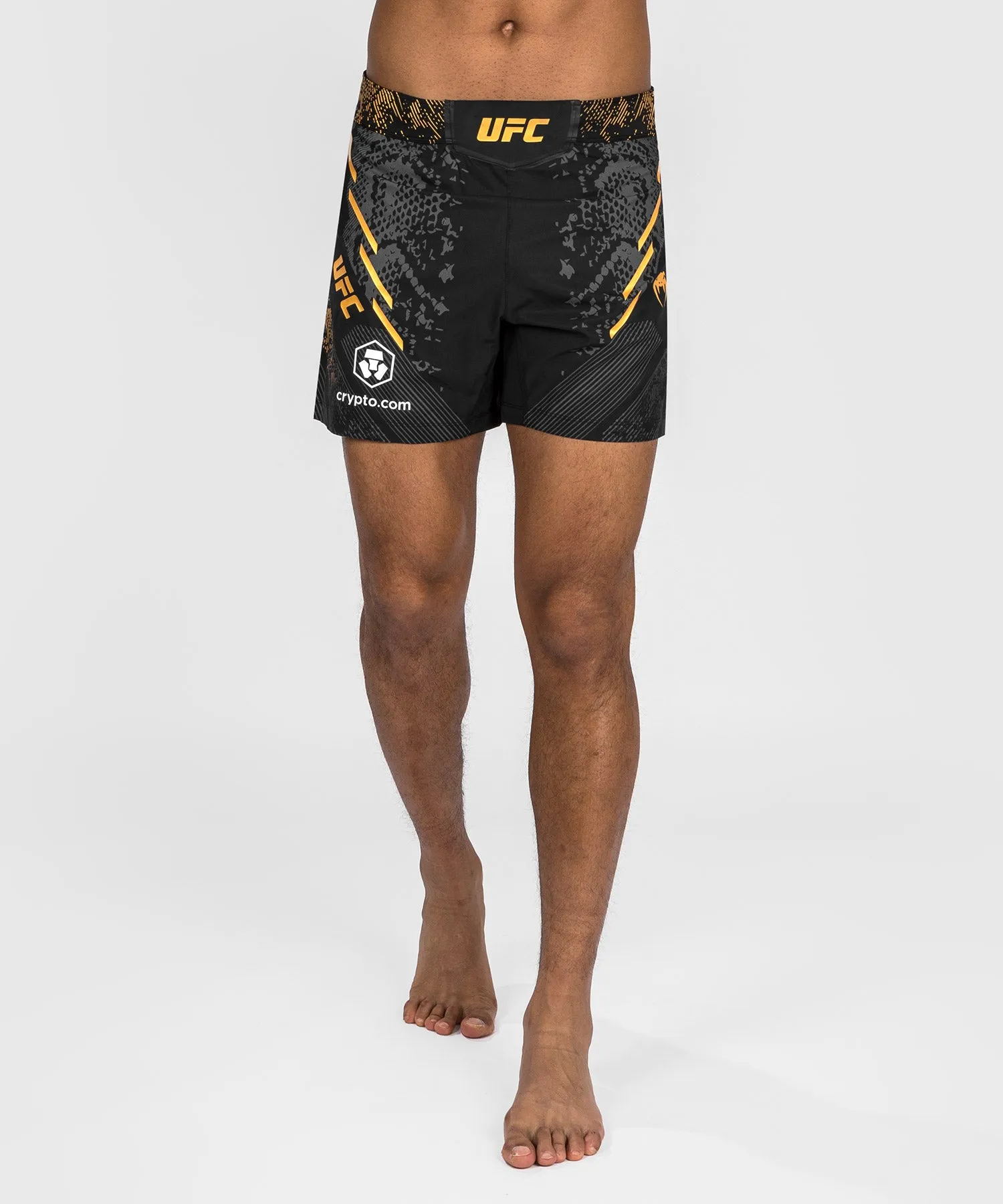 UFC Adrenaline by Venum Personalized Authentic Fight Night Men's Fight Short - Short Fit - Black/Gold