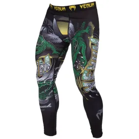 Venum Crocodile Compression Tights - Black/Green